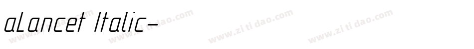 aLancet Italic字体转换